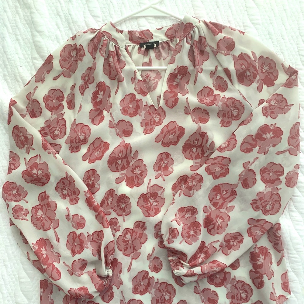 Ann Taylor, Size Small, Floral, Billowy Long Sleeved Blouse